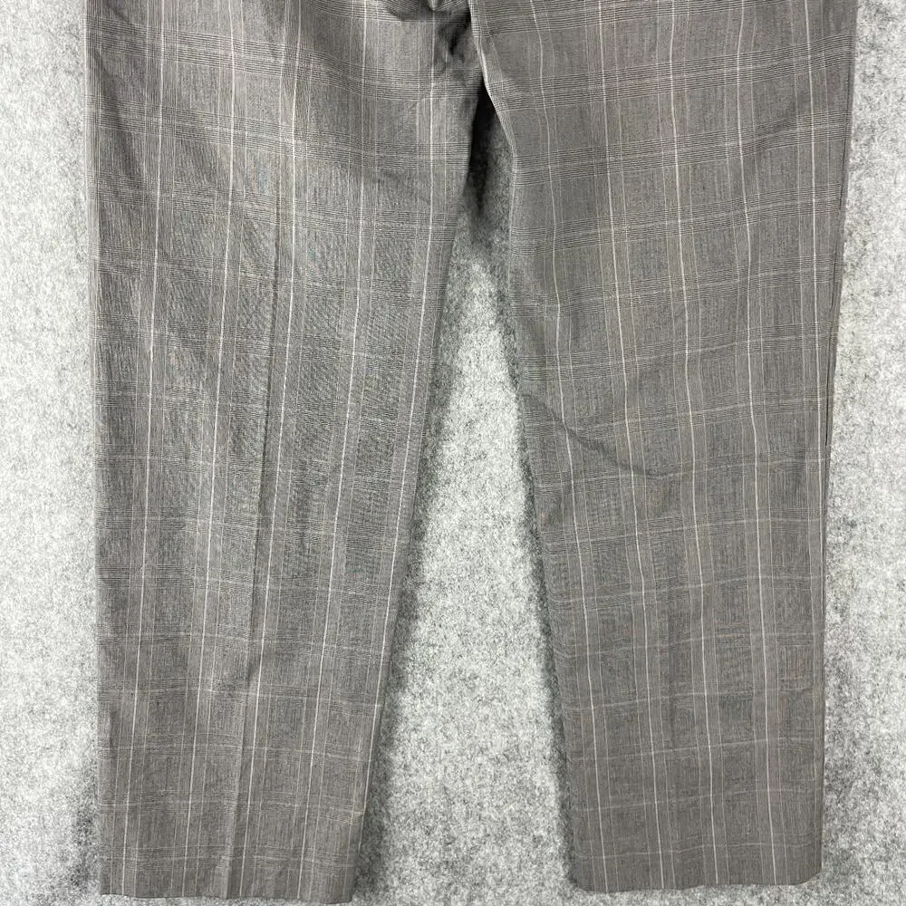 Banana Republic Pants Mens 33/34‎ Gray Glen Check Modern Fit Cotton Career NEW